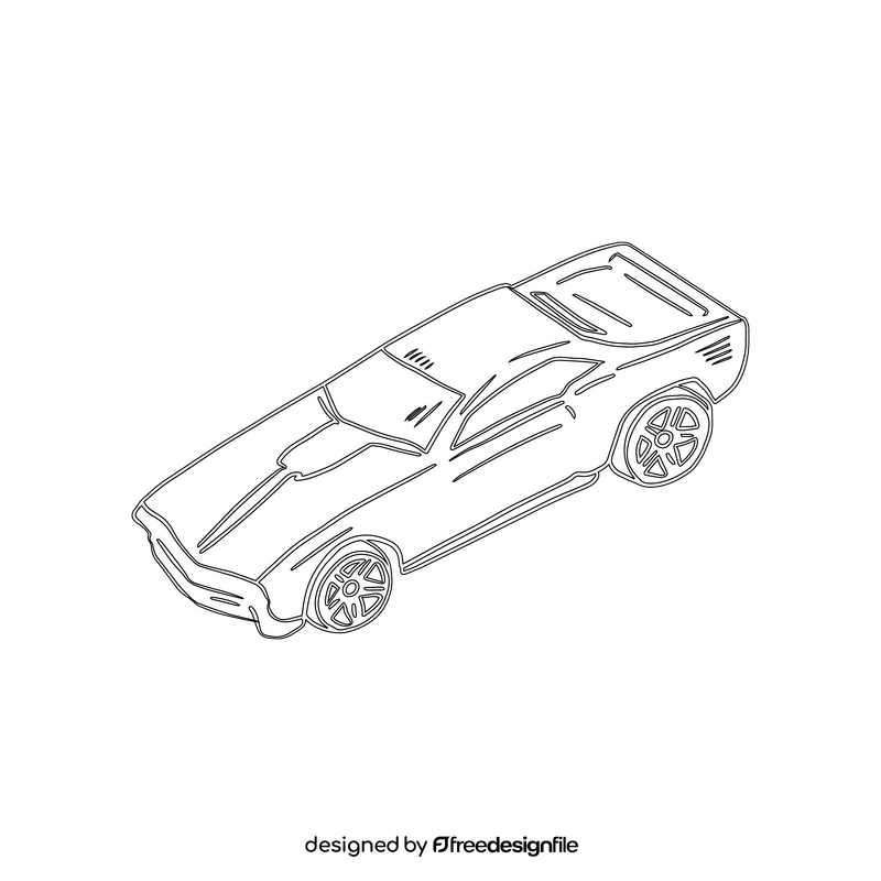 Car black and white clipart