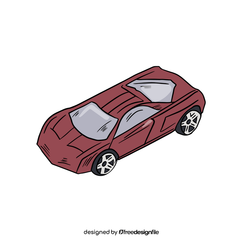 Brown coupe car clipart