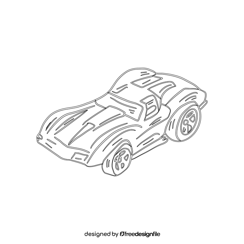 Car black and white clipart