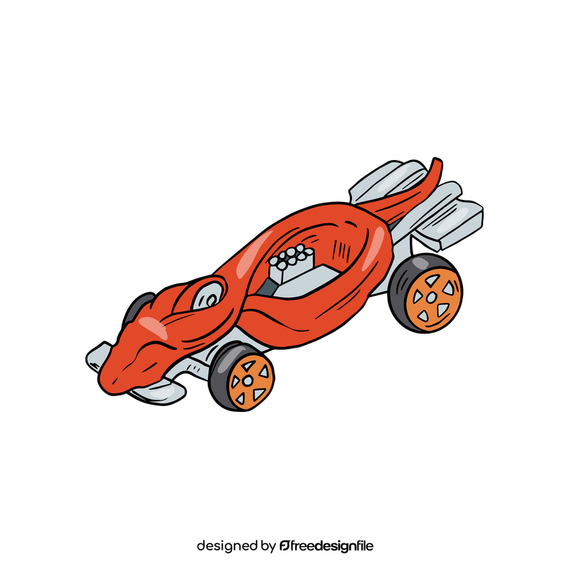 Red racing car clipart
