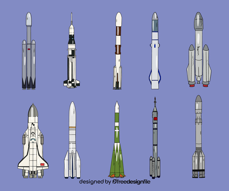 International Space Rockets vector