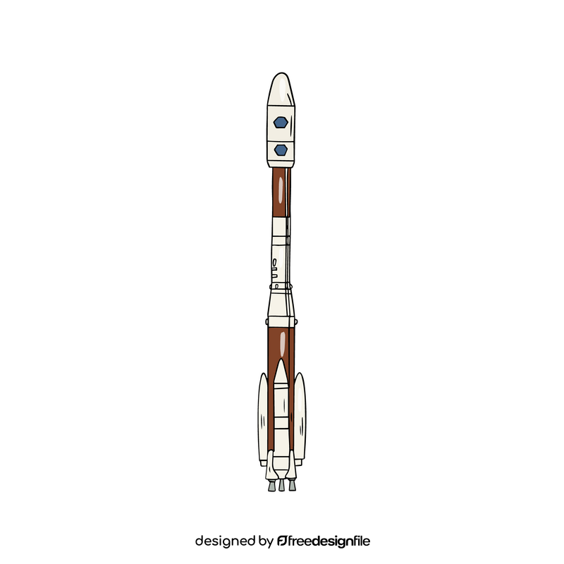 Long space rocket clipart