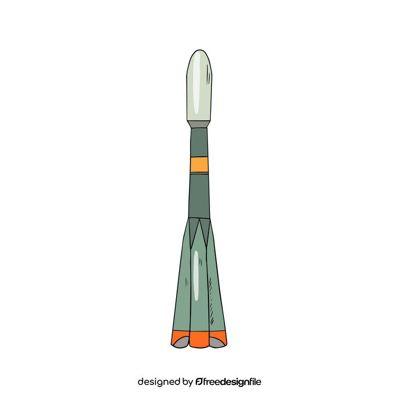 Green rocket clipart
