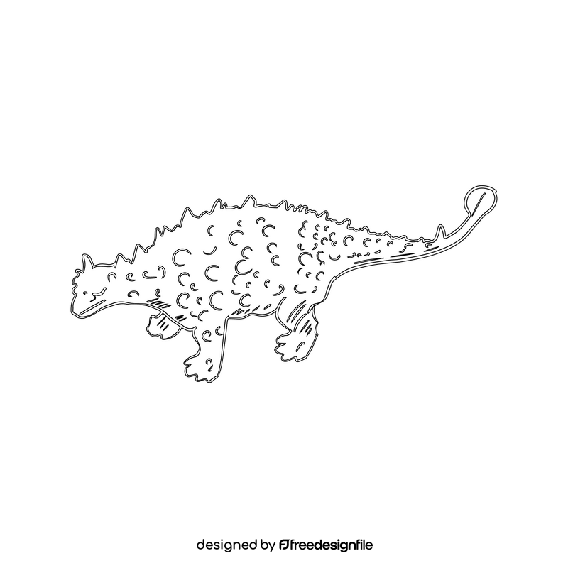 Dinosaur drawing black and white clipart
