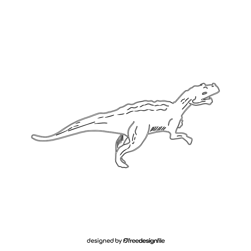 Dinosaur black and white clipart
