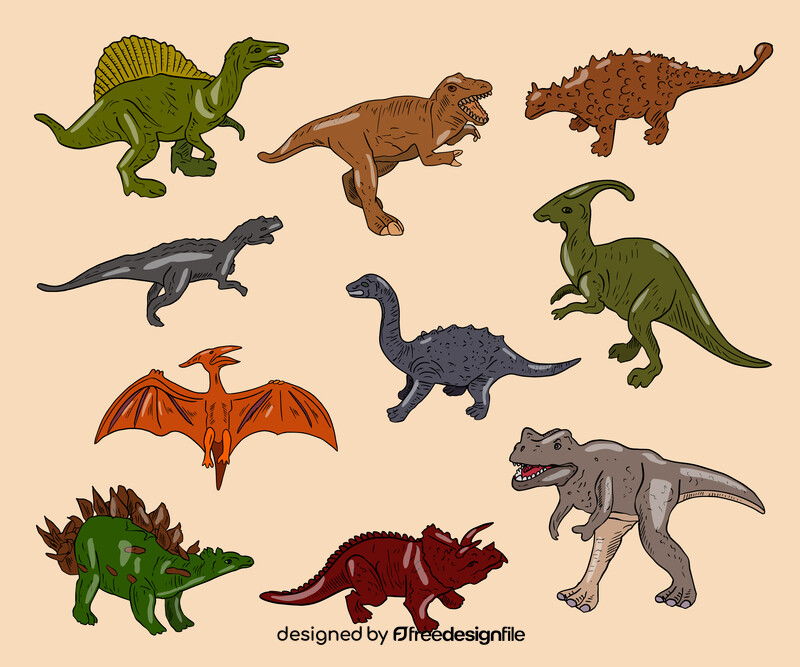 Dinosaurs cartoon vector