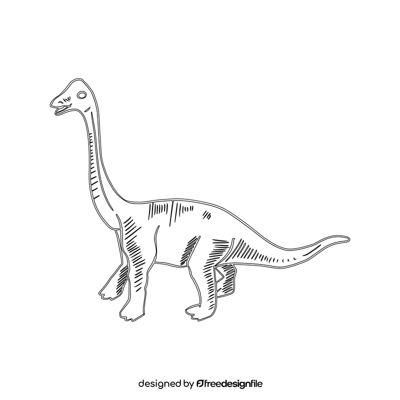 Triceratops dinosaur black and white clipart