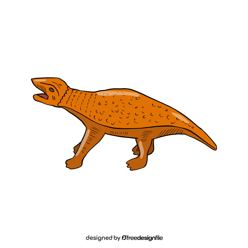 Orange dinosaur clipart