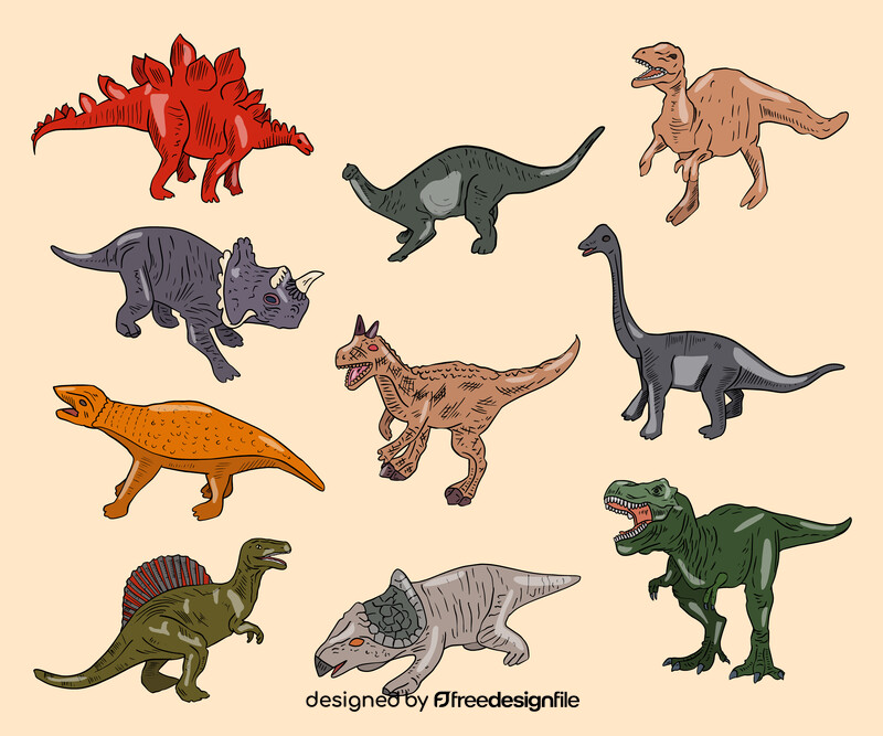 Dinosaurs cartoon vector