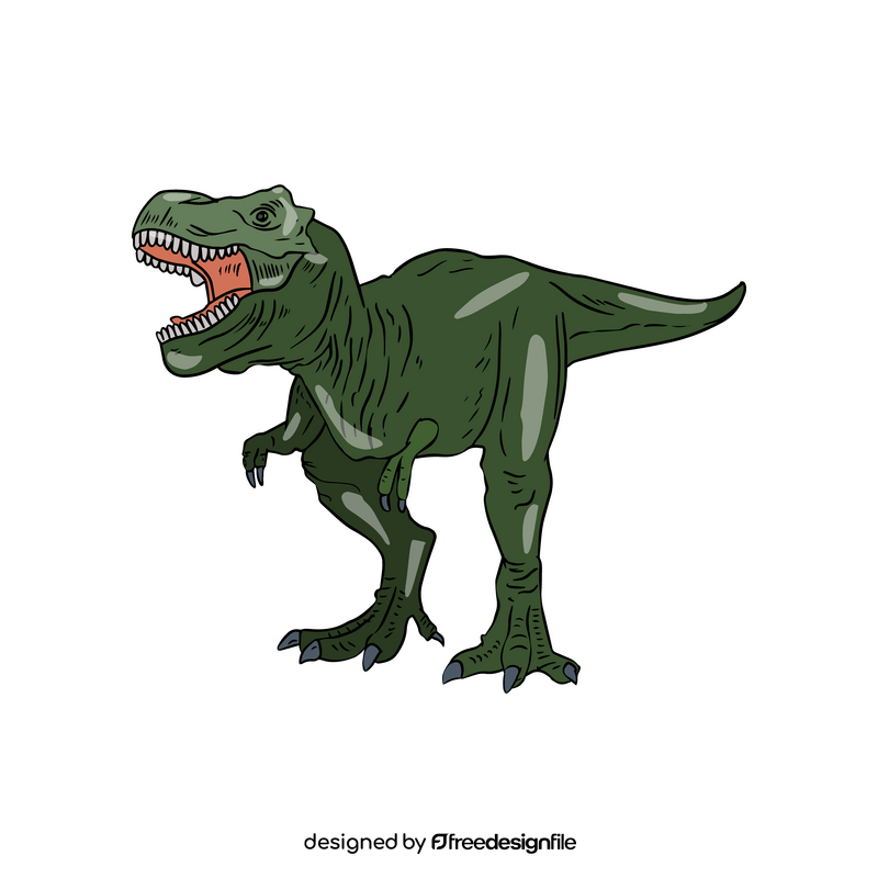 Green wild dinosaur cartoon clipart