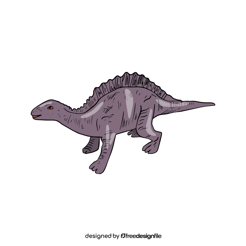 Purple spinosaurus dinosaur clipart