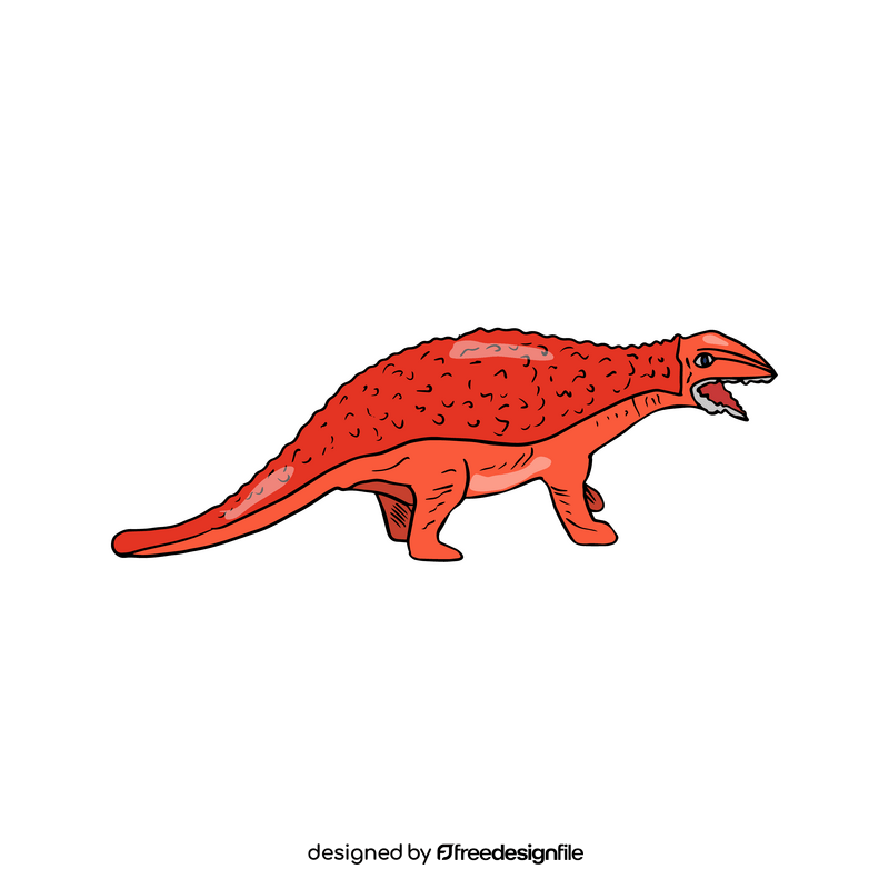 Orange dinosaur drawing clipart