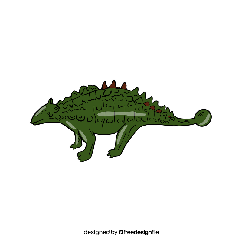 Green silvisaurus dinosaur clipart