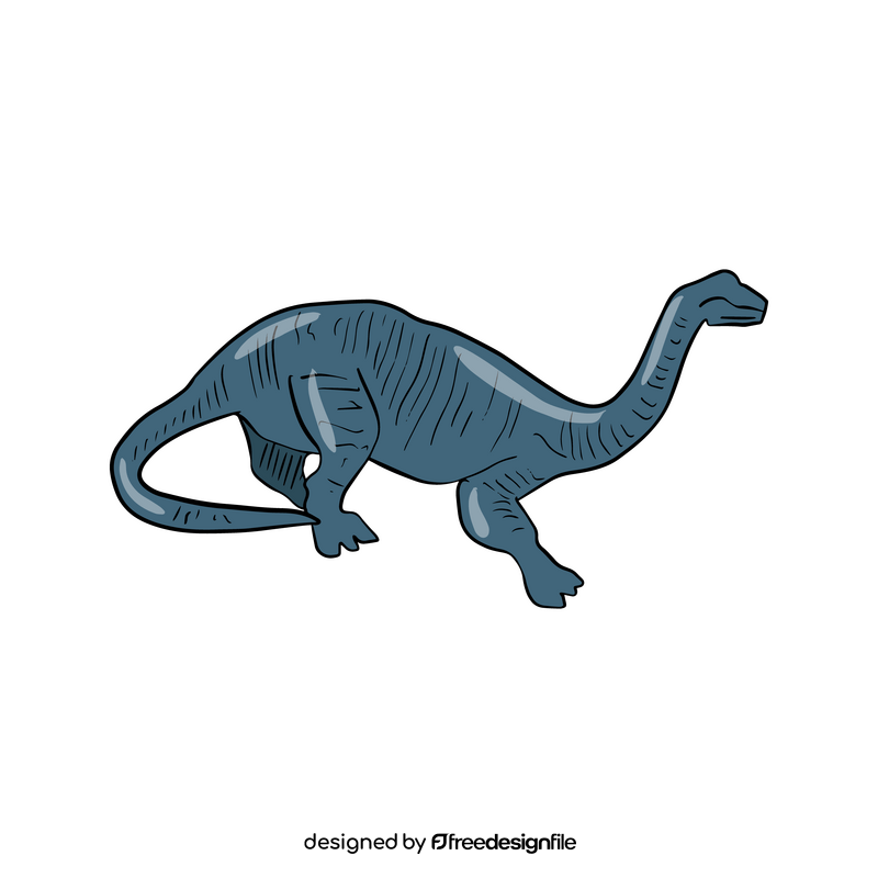 Blue dinosaur drawing clipart
