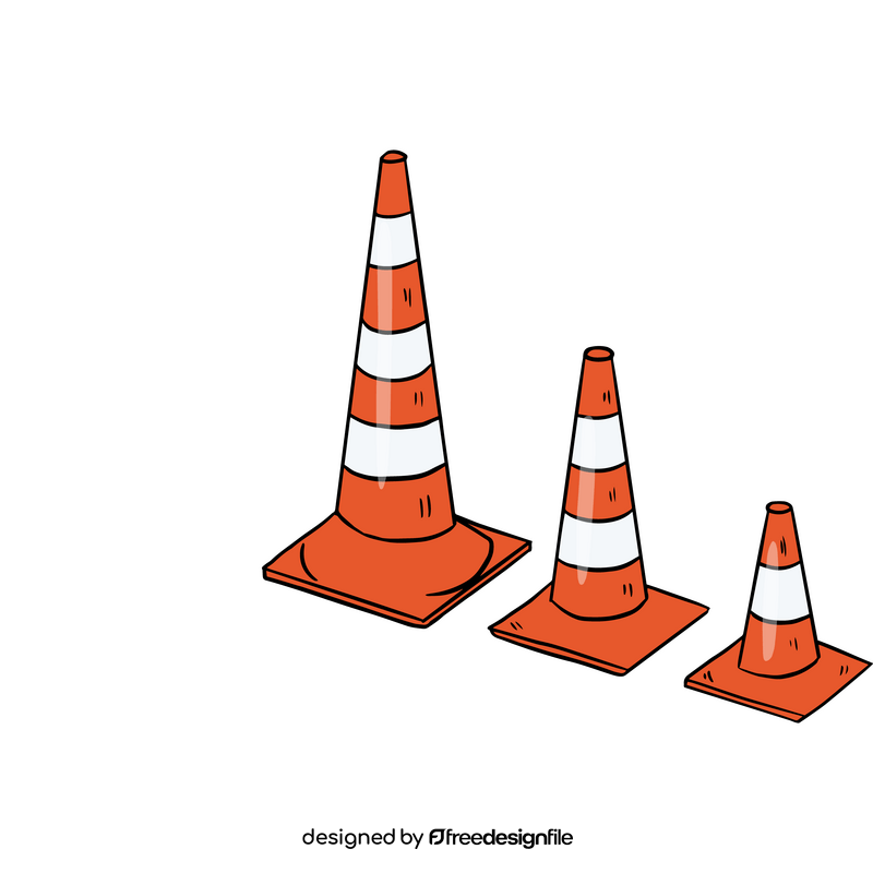 Road traffic cone clipart