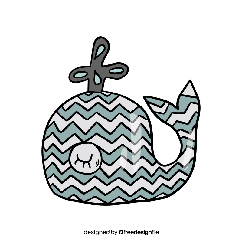 Whale pillow for kids clipart