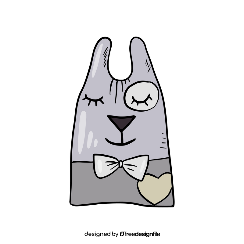 Baby animal pillow clipart
