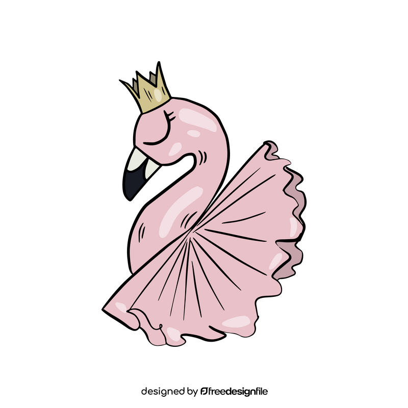 Flamingo shaped girls pillow clipart