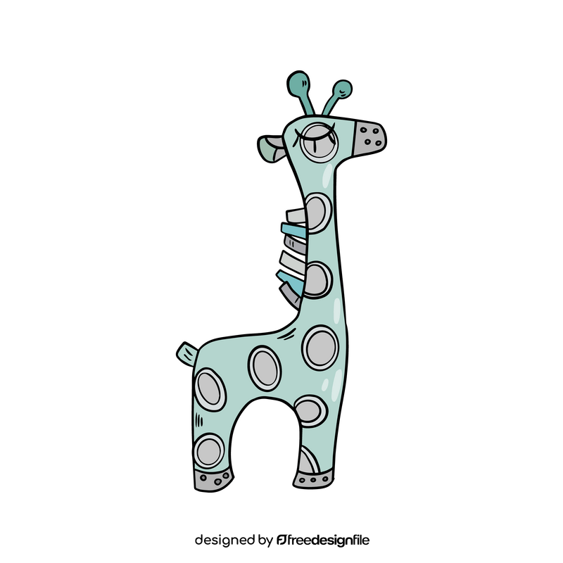 Giraffe shaped kids pillow clipart