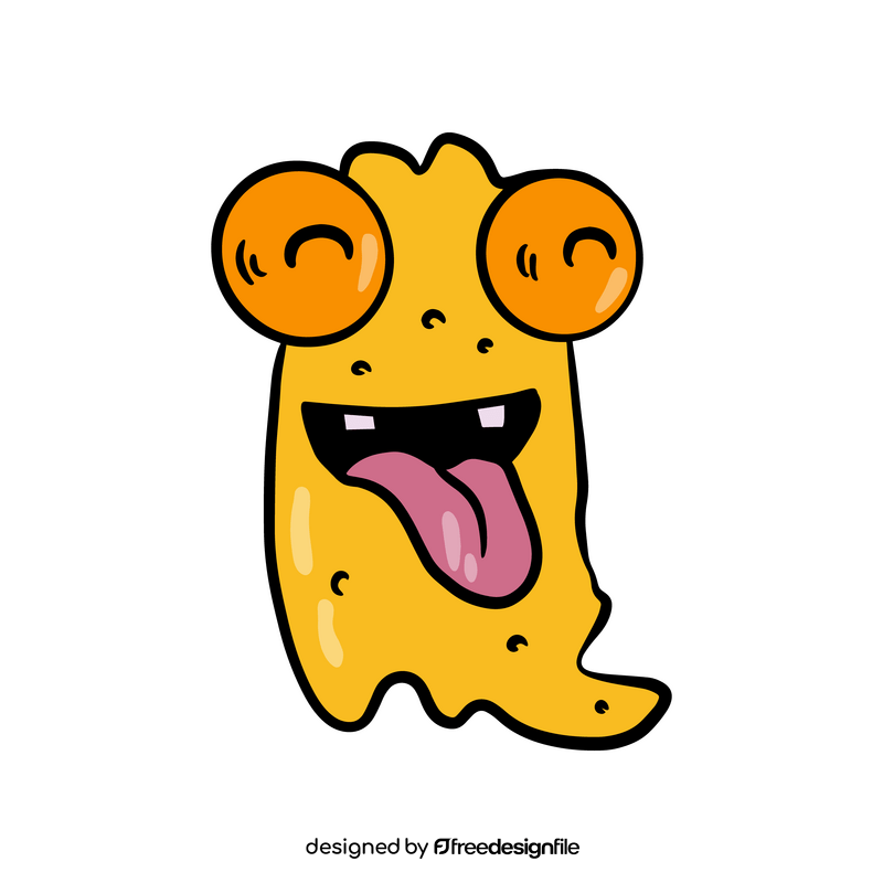 Yellow cute Jelly Monsters clipart