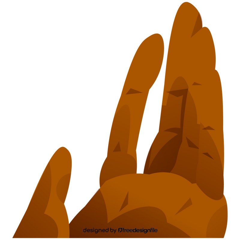 Giant hand in Chile Atacama desert clipart