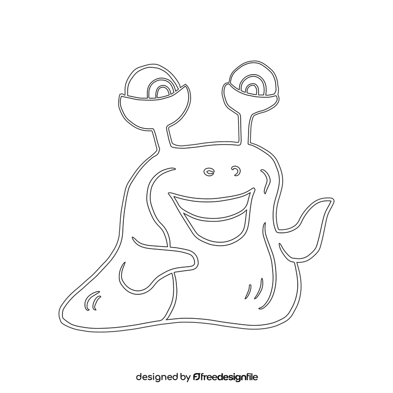 Jelly Monsters black and white clipart