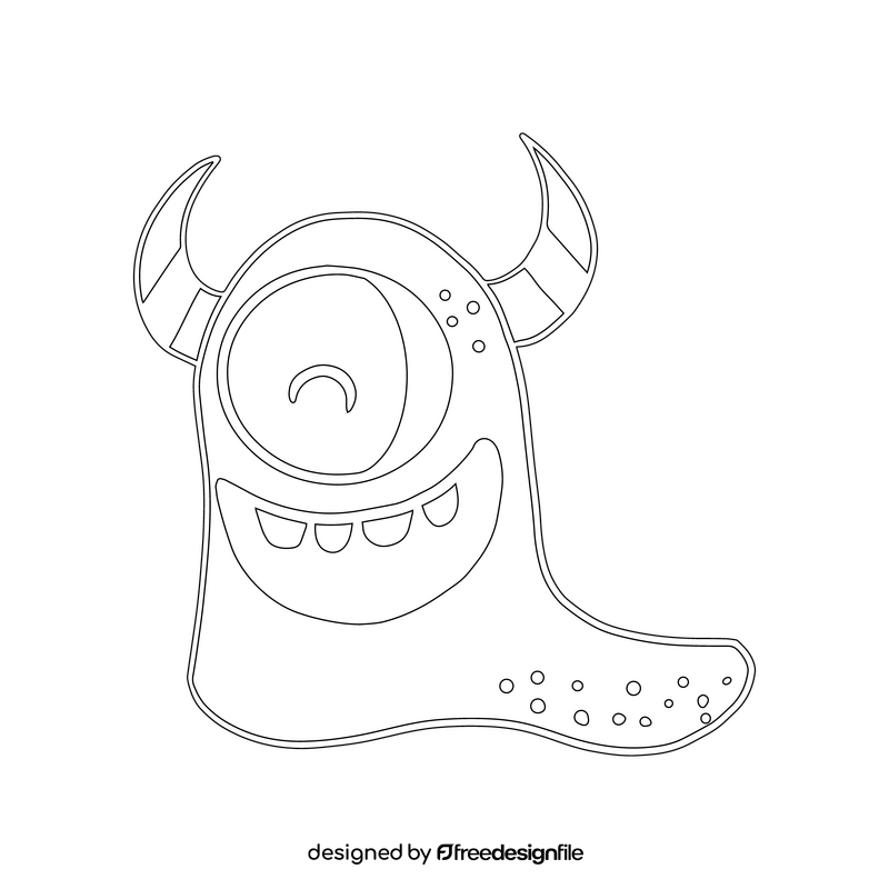 Jelly Monsters black and white clipart