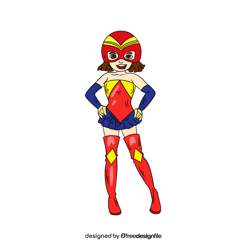 Woman superhero character clipart