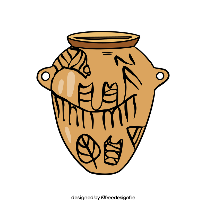 Egyptian Earthenware pot clipart