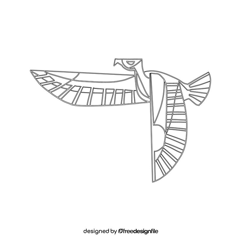 Egyptian maat black and white clipart