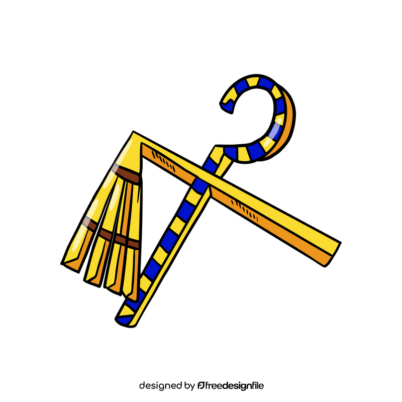 Rod and whip of pharaoh clipart
