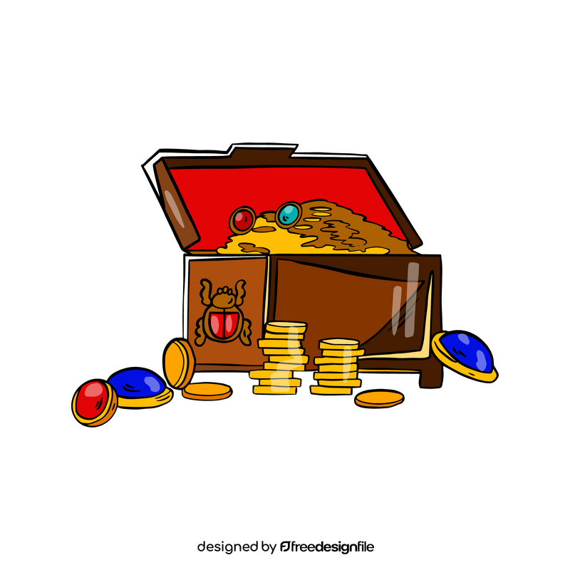 Egyptian chest wealth clipart