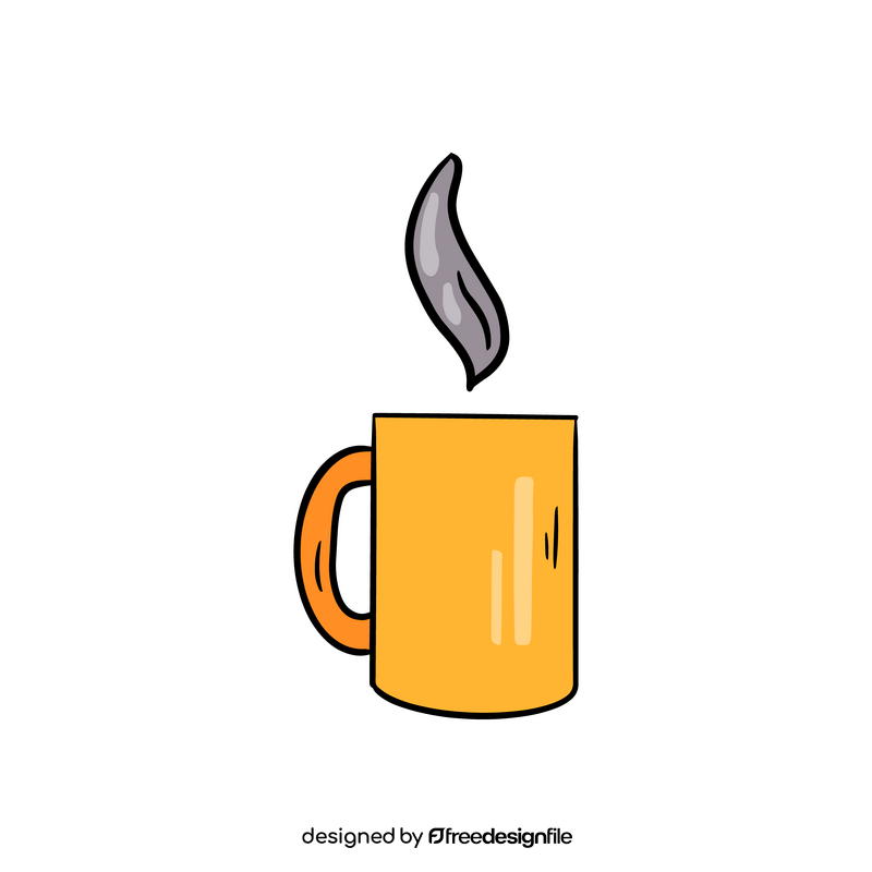 Orange hot cup clipart