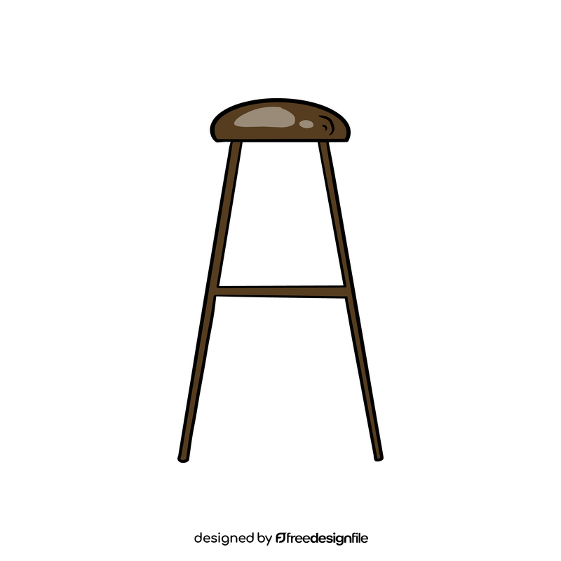 Wooden bar stool clipart