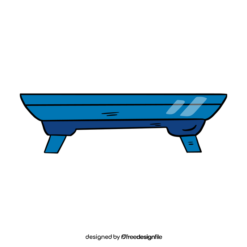 Blue Coffee table clipart
