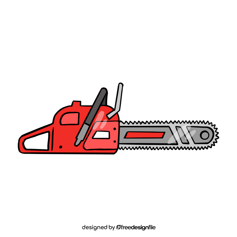 Chainsaw drawing clipart