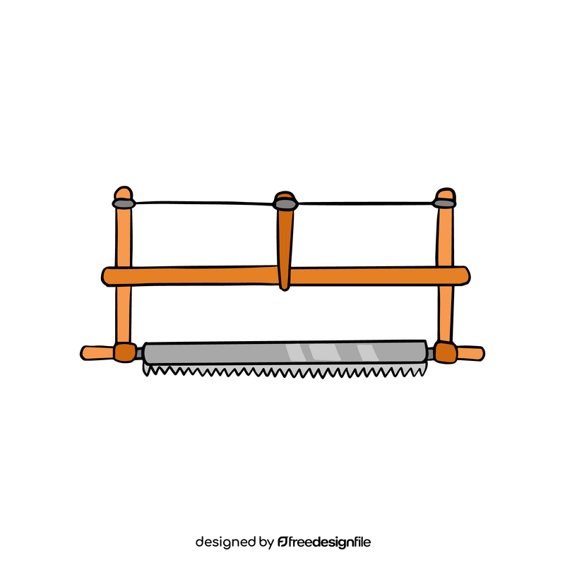 Woodworking hand saw clipart