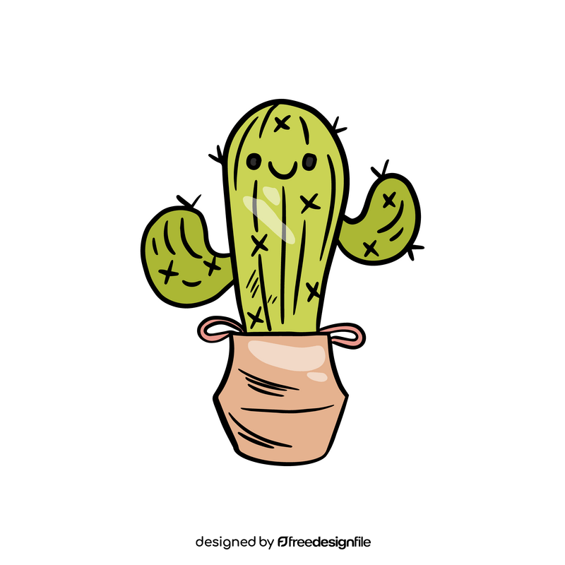 Kawaii cactus clipart