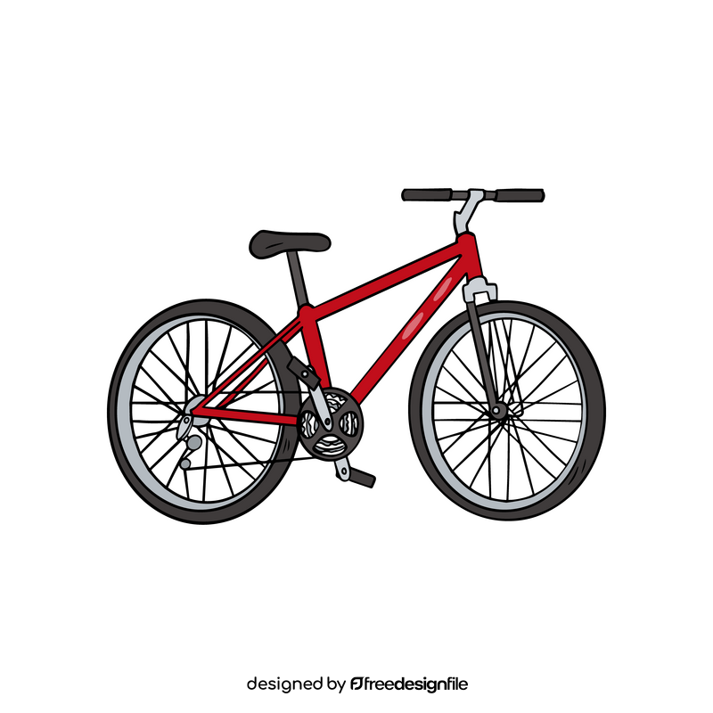 Cartoon bicycle drawing clipart