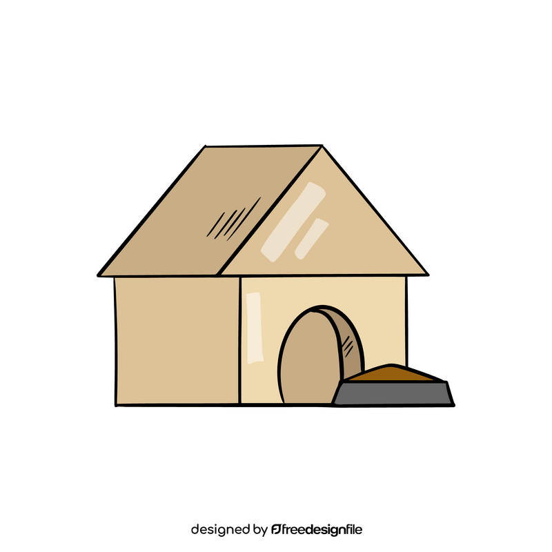 Wooden dog kennel clipart