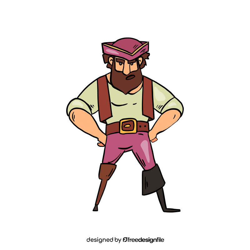 Pirate cartoon drawing clipart