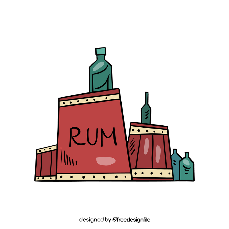 Pirate rum clipart