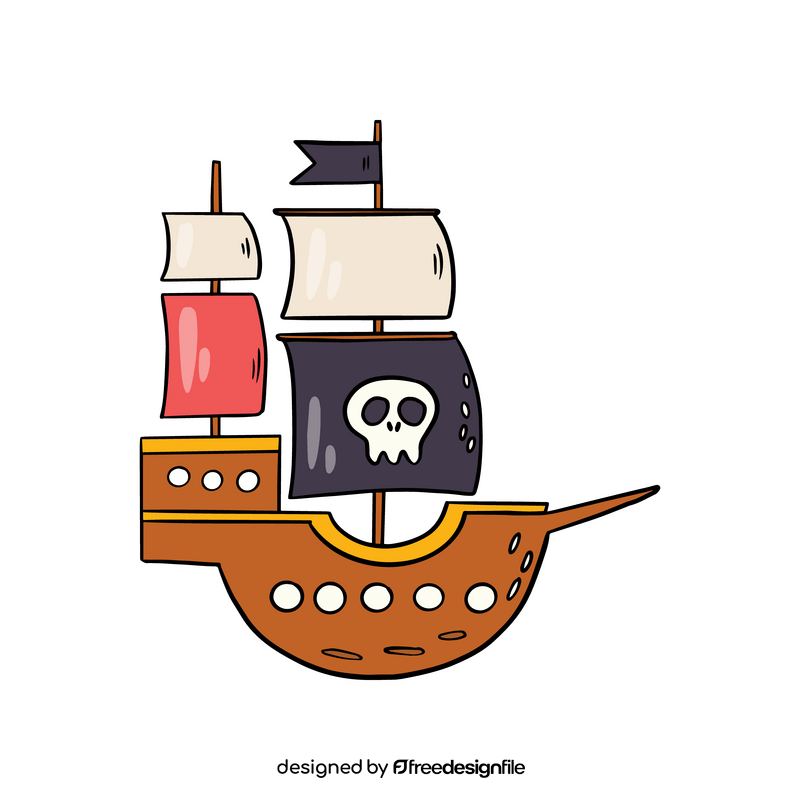 Pirate ship illustration clipart