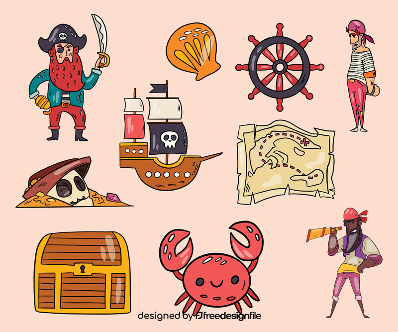 Pirates cartoon vector