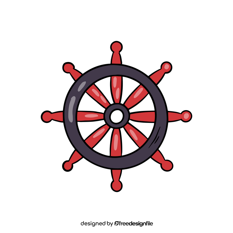 Pirate ship steering wheel clipart