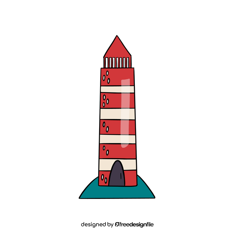 Pirate lighthouse drawing clipart