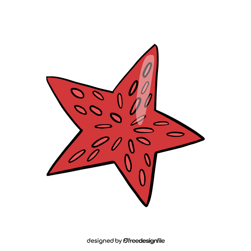 Pirate starfish cartoon drawing clipart