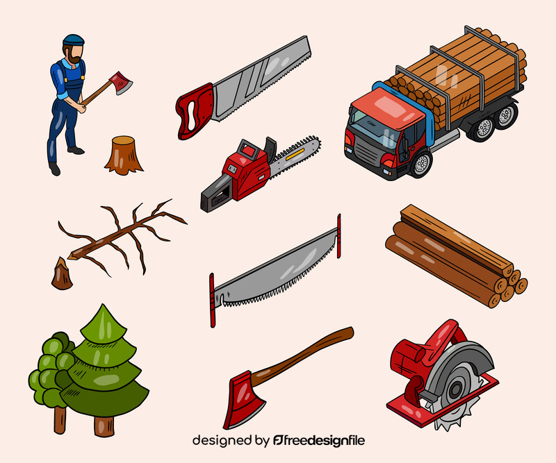 Forest logging vector