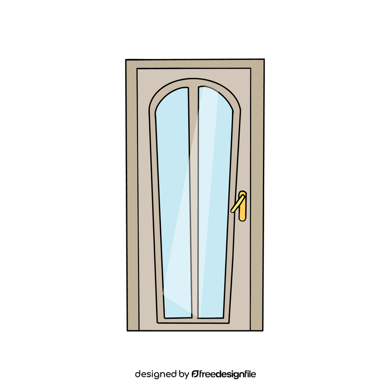 Windowed door clipart