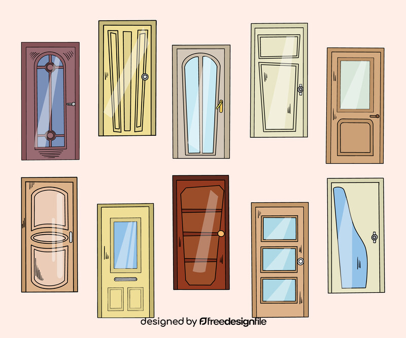 Free doors illustration vector